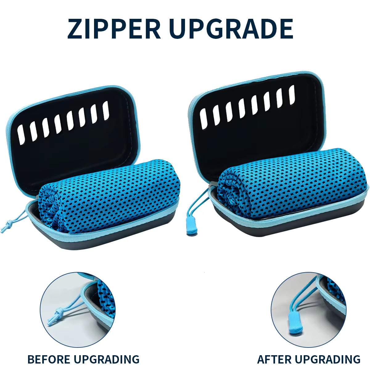 Camping Cooling Towels with EVA Case, Compact & Portable Travel Ice Towel Quick Dry Towels for Sports Gym, Hiking and Yoga